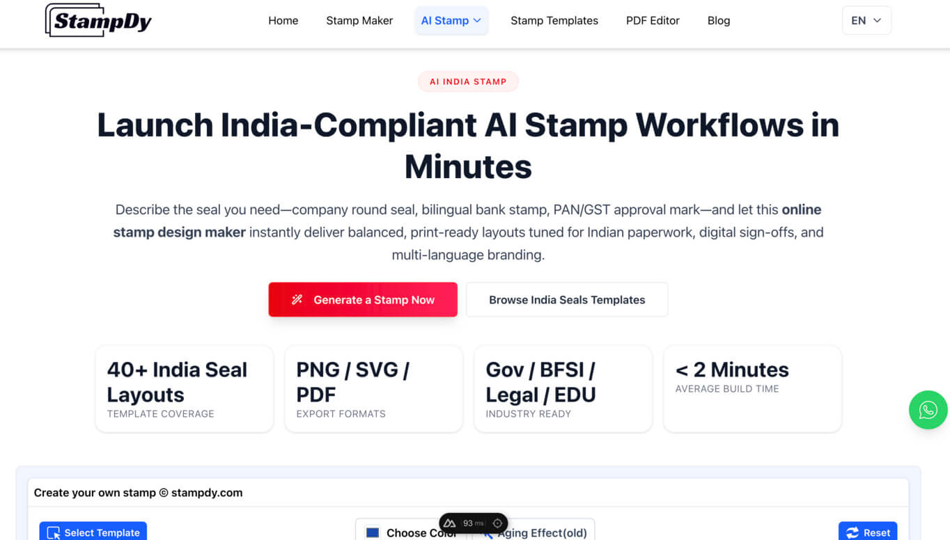 the stampdy ai india stamp page