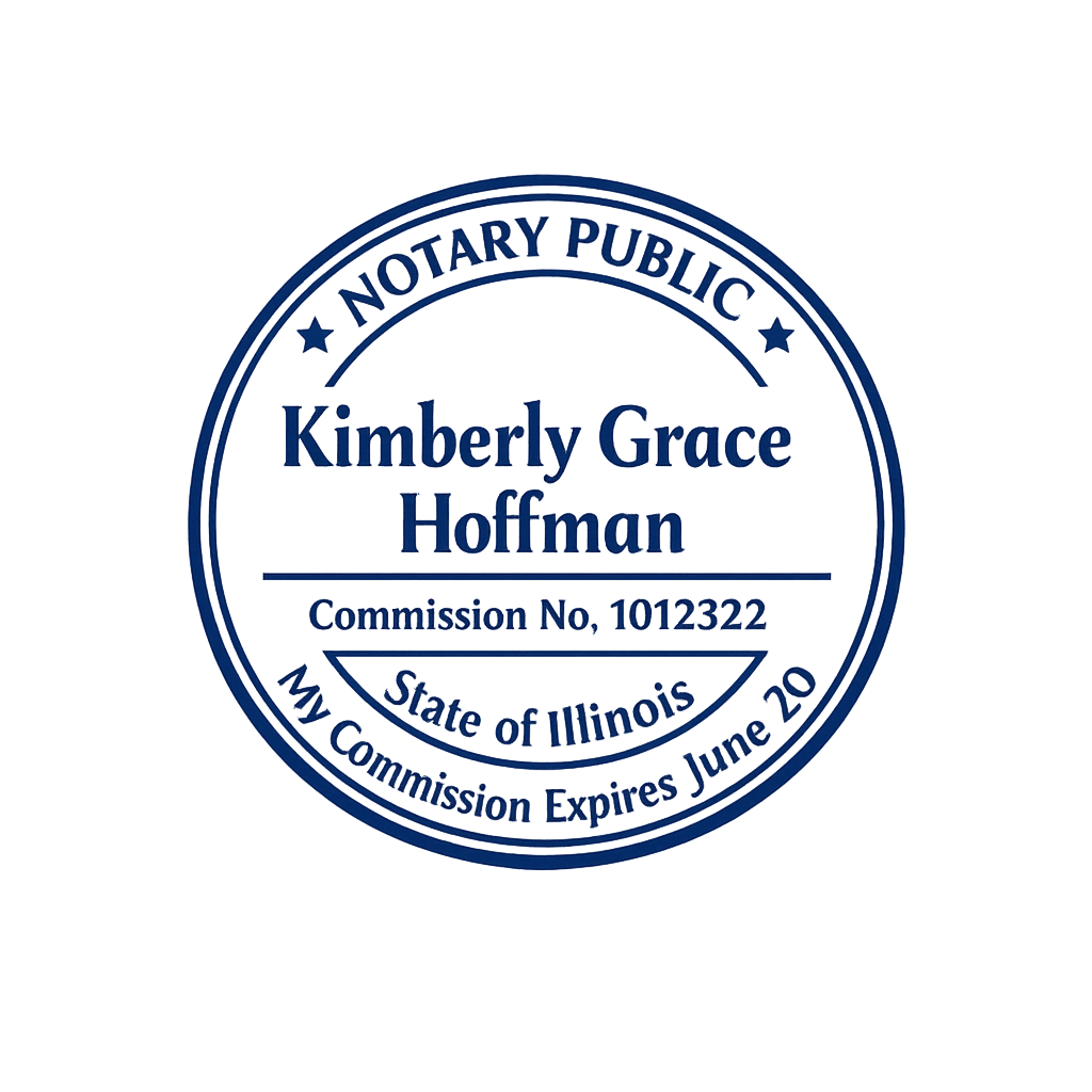 Illinois Notary Public's Round Seal