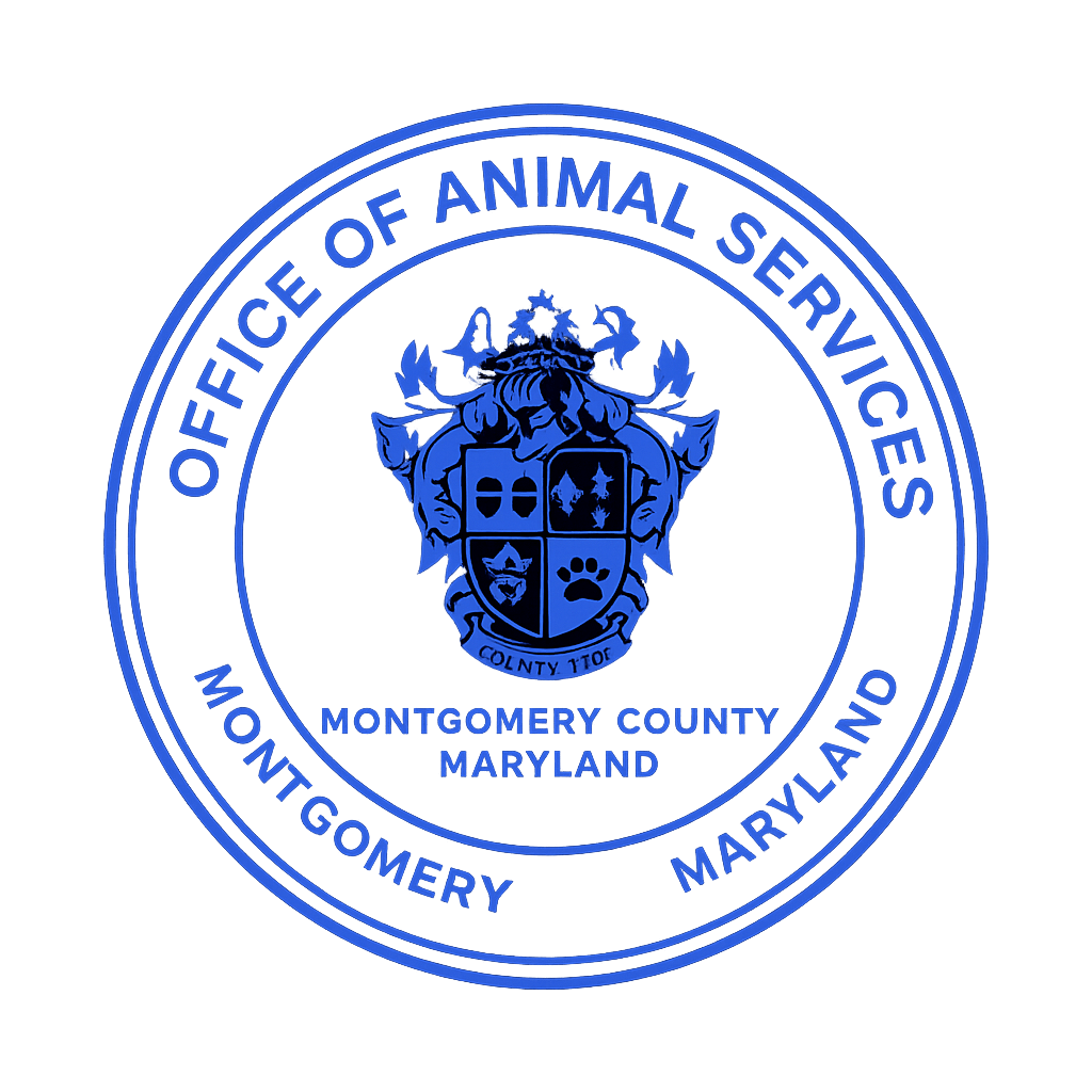 Horizontal logo (badge + text) for animal service organizations