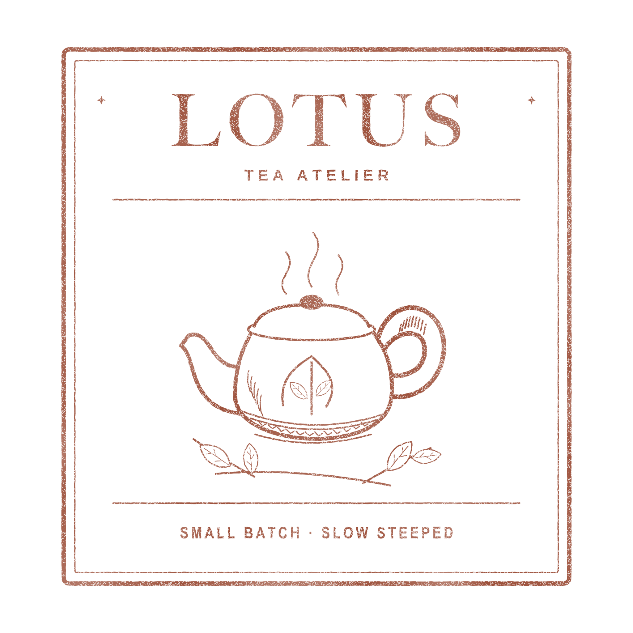 AI stamp maker example: Tea atelier stamp
