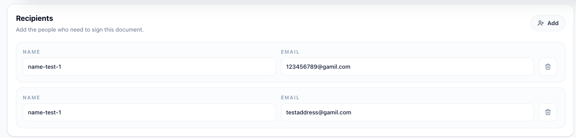 Set exact signing position on a document