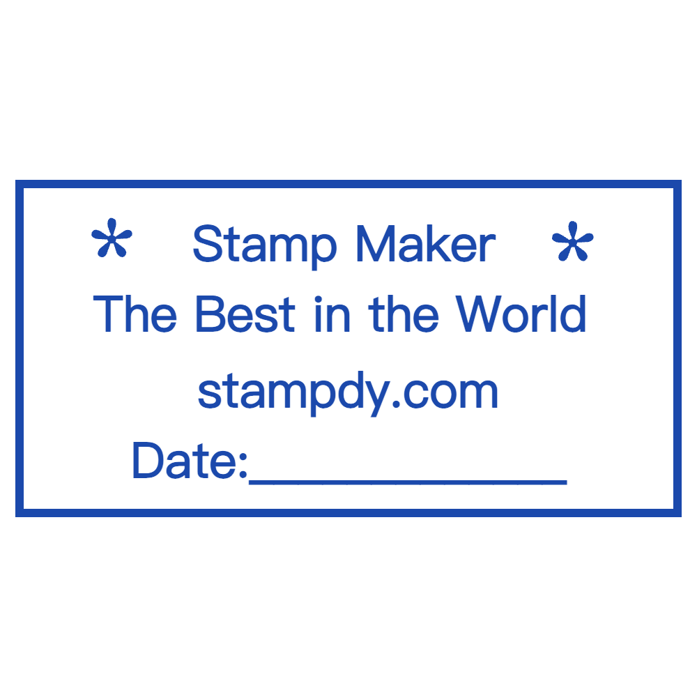 Two circular stamp templates showing different ways to distribute a company name