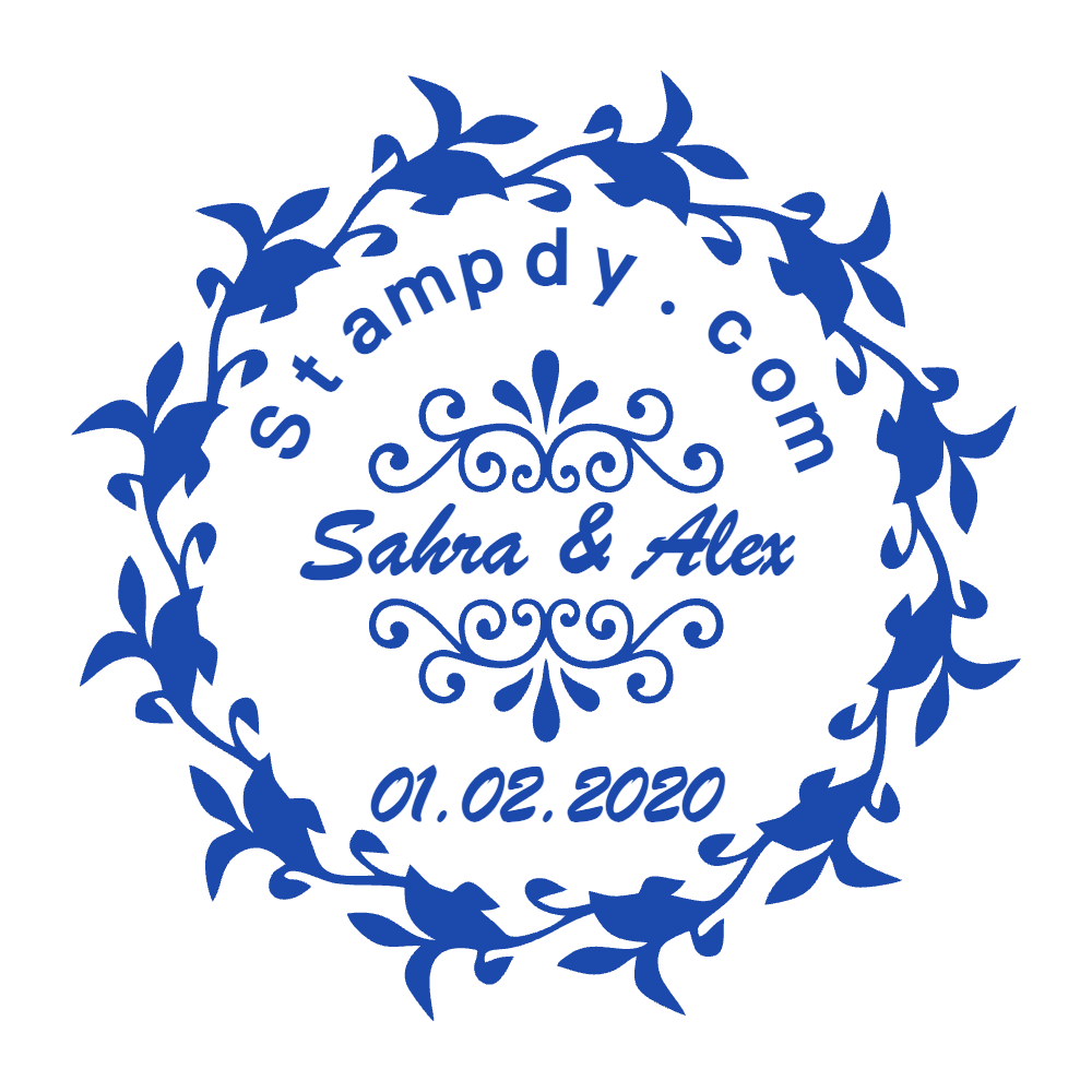 A second circular template with a compact center and text around the perimeter